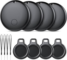 Android Tracker Tags 4 Pack, GPS Smart Tag for Keys Luggage Backpack, IP68