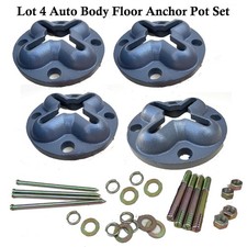 4 Pack Auto Body Floor Anchor Pot Set Diy 10 Ton Hold Chain Slots In Ground Slot