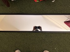 Modern Rectangular Horizontal Wall Mirror, Framed Black Matte, Clear Glass