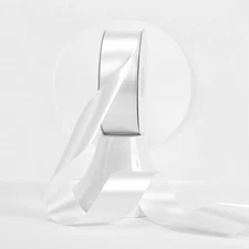 White Satin Ribbon - 1.5 Inch Lux Satin Double Faced Ribbon 50 Yards for Craf...