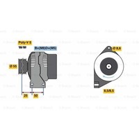 Bosch Generator Lichtmaschine 85A 14V FüR Ford KA Fiat 500 C Ypsilon