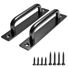 2PCS 5.8 Inches Barn Door Handle, Premium Aluminum Alloy Gate Handle, Sturdy Bla