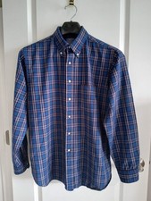 MEN'S VINTAGE SIR PENDLETON HIGH QUALITY BLUE PLAID 100 WOOL SHIRT SIZE LARGE
