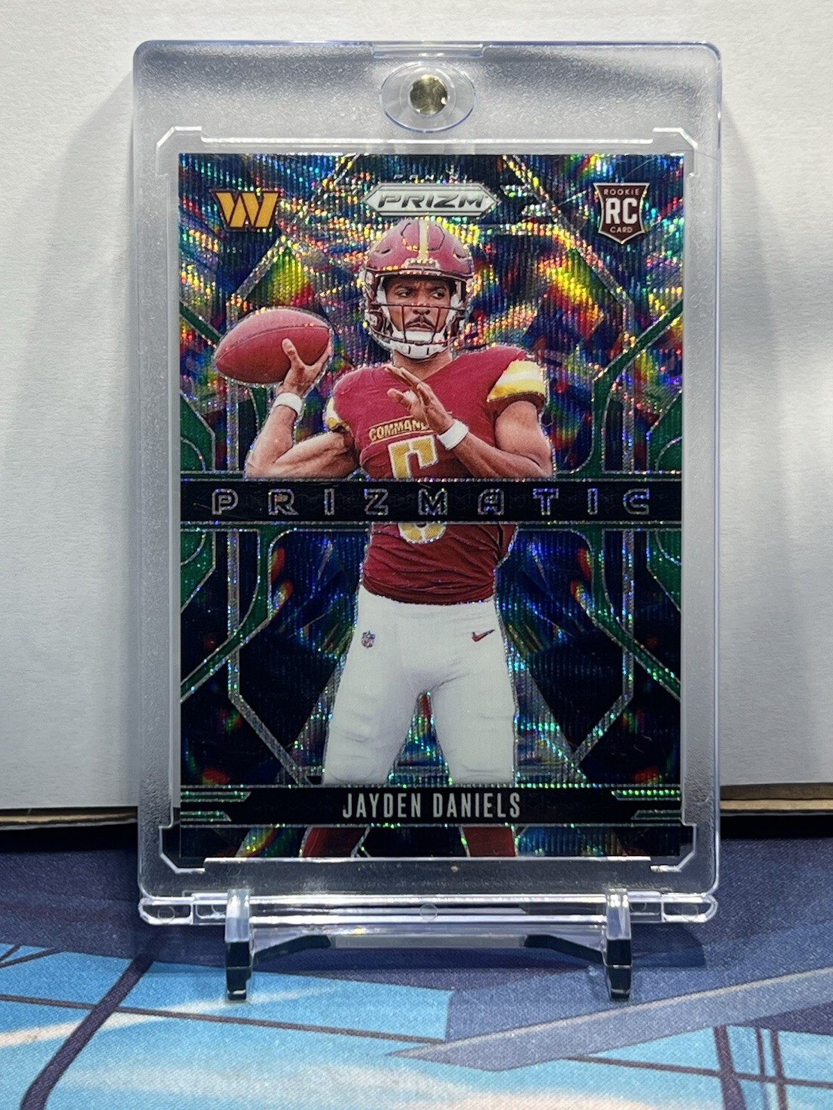 2024 Panini Prizm - Prizmatic Jayden Daniels #3 Green Wave Prizm (RC)