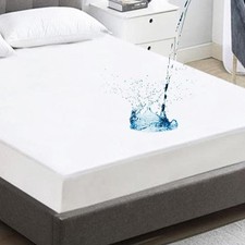Premium Vinyl Mattress Cover Full Size Bed White Heavy Duty Protector Waterproof