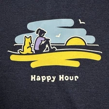 Life is Good Active Long Sleeve Shirt Women Small S Wicking Outdoor Happy Hour