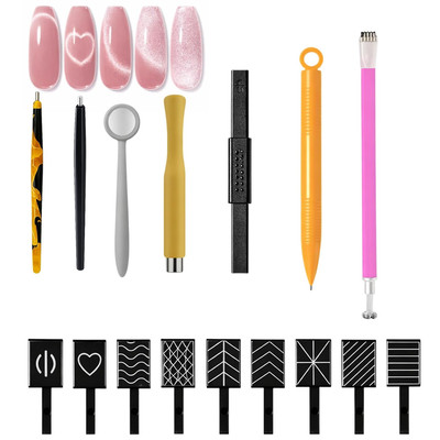 Nagelmagnet Set für 3D Cat Eye Effekte - Kreative Nagelkunst Werkzeuge