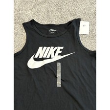 Nike Mens Sportswear Futura Logo Tank Top Black AR4991-013 Size Small NEW