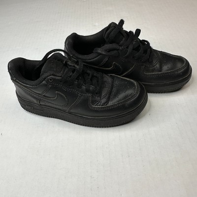 Nike Air Force 1 Boys Size 12C Black Athletic Casual Shoes Sneakers 314193-009