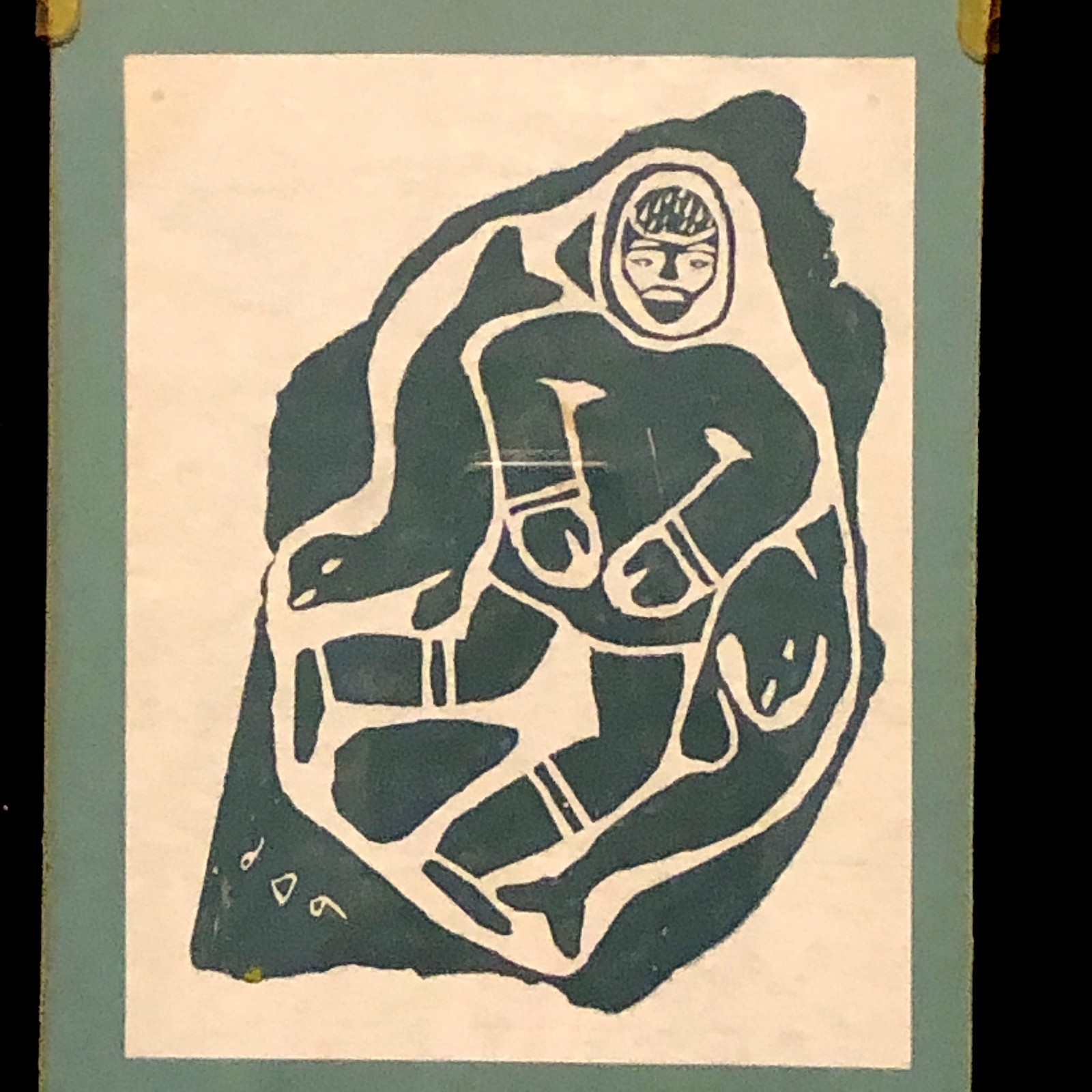 Vintage 60s Canadian Inuit Stone Cut Elisapi Sirpalu & Unidentified* Povungnituk