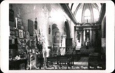 Tepic, México Cruz de Zacate-Cruz de Hierba Iglesia Original De Colección Foto Real RPPC