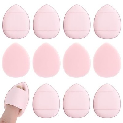 Giantree 12er Set Finger-Puderquaste Mini Schwämme Dreieck Make-up Werkzeug Pink