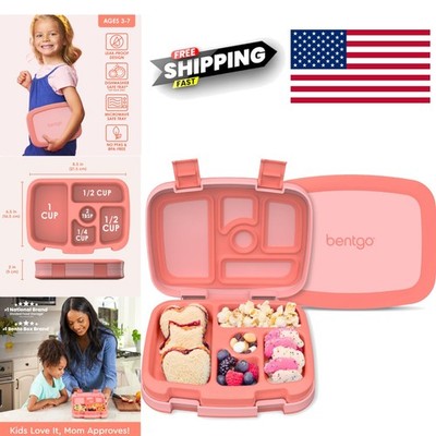 Drop Proof Kids Lunch Box 5 Compartment Microwave Safe Coral Food Safe Materials