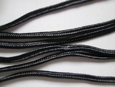 23/10 Meter Flat Cord Satin Black 3mm Elegant Trims Tip Kr 91