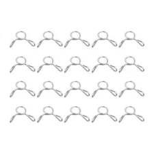 20pcs Fuel Line Hose Clips 4mm 304 Stainless Steel Tube Spring Clamps Silver
