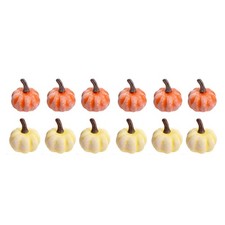 12PCS Artificial Pumpkins Rich Colors Fake Foam Pumpkins For Thanksgiving Party