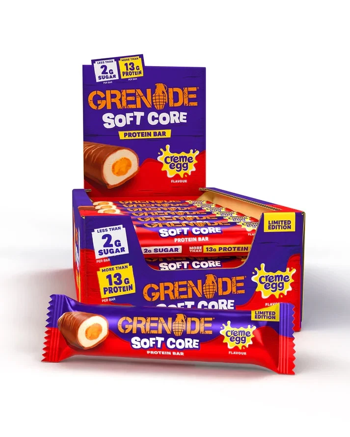 NEW! 18 x 45g Grenade Soft Core Creme Egg Protein Bar