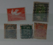 5 Briefmarken Estland gestempelt, alt