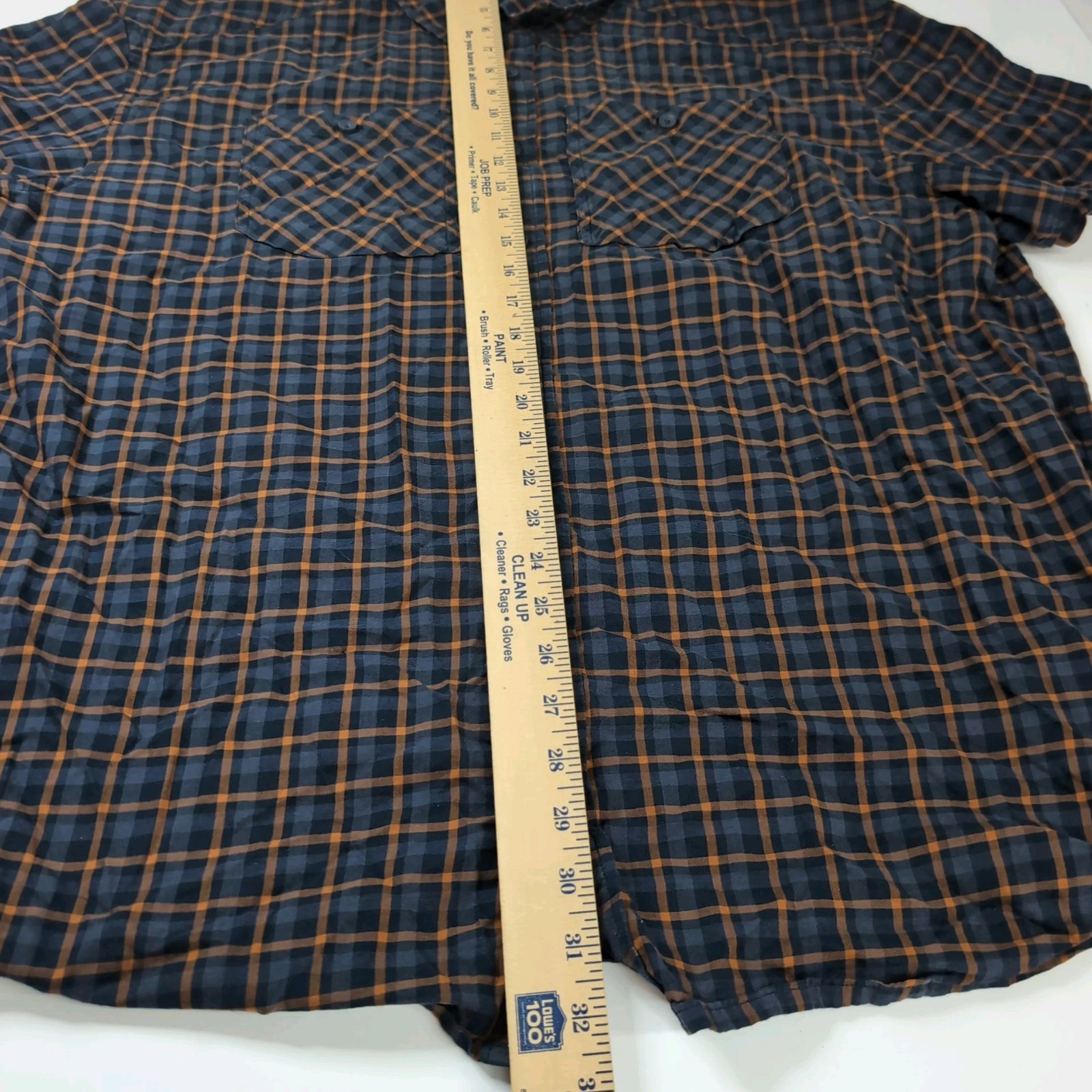 Arc'teryx Camicia Uomo 2XL Multicolore Plaid Manica Corta Lana Cotone Bottoni