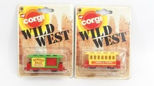 Corgi Juniors 2x Wild West Einsenbahnwaggons 111 Union Pacific + 112 Circus OVP