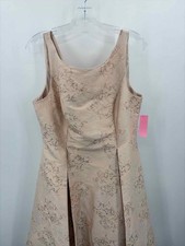 Pre-Owned Adrianna Papell Tan Size 14 Cocktail Short Evening Gown