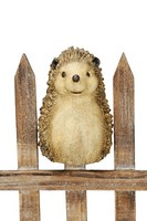 Zaunhocker Igel H:16 Cm Aus Polyresin - Zaun Deko Garten Tierfigur Pfostenhocker