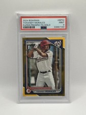 2024 Bowman Yohandy Morales Paper Prospects Gold Border Graded PSA 9 05/50!