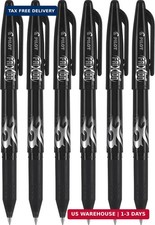 FriXion Ball 0.7mm Erasable Gel Pens, Fine Point, Black Ink, Pack Of 6