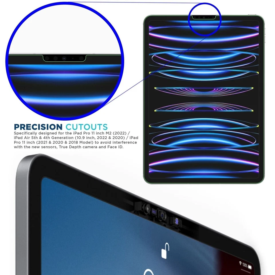 Tech Armor Matte Film Screen Protector for iPad Pro 11 2022 , iPad Air 5 - 2 PK - Image 4 of 4