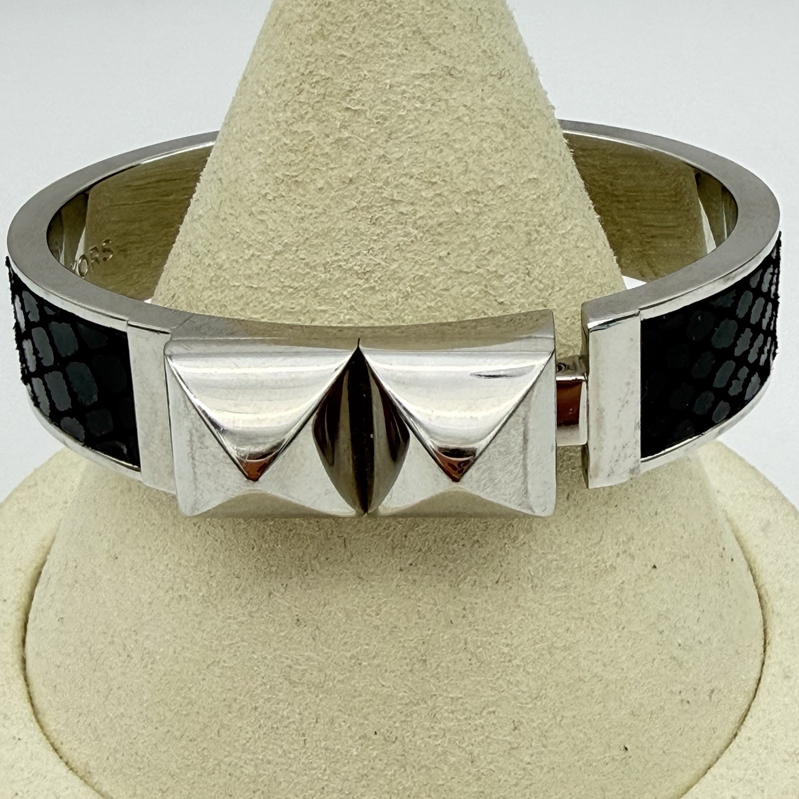 Michael Kors Hinge Bangle Bracelet Studded Snake … - image 1