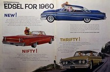1959 Edsel Print Ad - Ranger 2-door Hardtop Convertible Villager Wagon For 1960 1959 Edsel Print Ad - Ranger 2-door Hardtop Convertible Villager Wagon For 1960