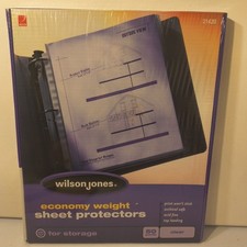 Wilson Jones Economy Weight Sheet Protectors 50 Count Clear Acid Free Safe 21420