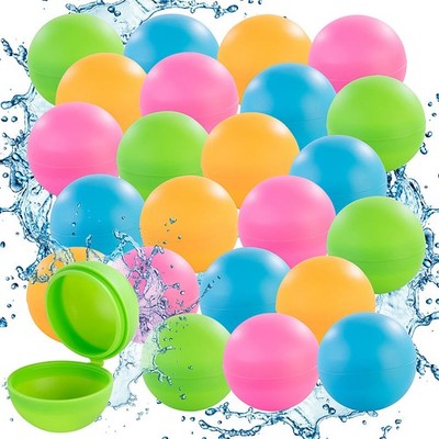 Playtastic 24er-Set wiederverwendbare Wasserbomben, selbstschließend, Ø 6,5 cm