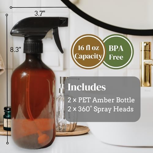 360° Spray Bottle (2 Pack) | Upside Down Spray Bottles | All Purpose 16 Ounces - Bild 4 von 7