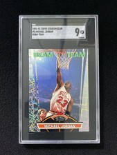 1992-93 Topps Stadium Club Beam Team Lazer #1 Michael Jordan SSP SGC 9 KP60
