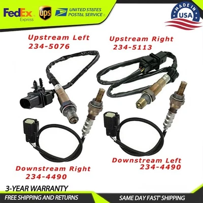 4X Up&Downstream Oxygen Sensor O2 For 2011-2014 Ford F-150 3.5L Turbocharged USA Foto 1 de 4