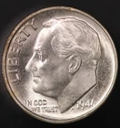 1946 S ROOSEVELT  DIME | FRESH FROM AN OLD COLLECTION | GEM +++ | LOT BB-621
