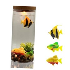 Aquarium Water Lamp, Fish Tank Style Decorative Lamp with Artificial Fish