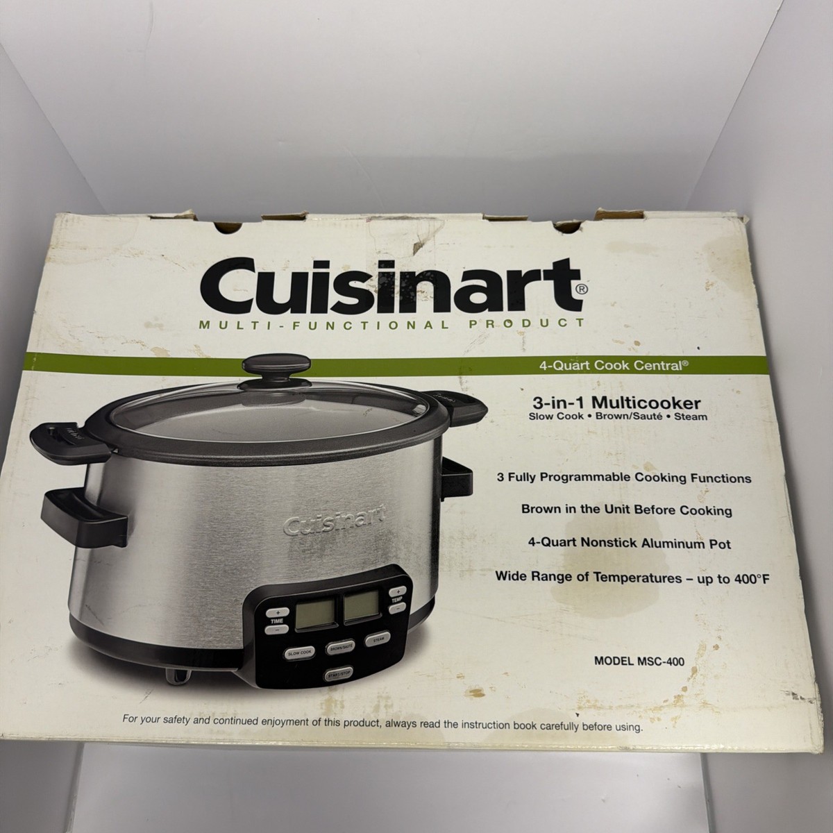 Cuisinart MSC-400 3-In-1 Cook Central 4-Quart Multi-Cooker | eBay