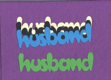 HUSBAND die cuts scrapbook cards