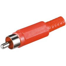 Oem Connettore Audio RCA Maschio in plastica, Rosso