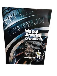1981 Michelin Tires America On Radials Print Ad Vintage