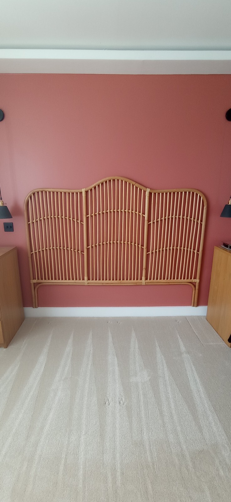 King Size Rattan Headboard eBay