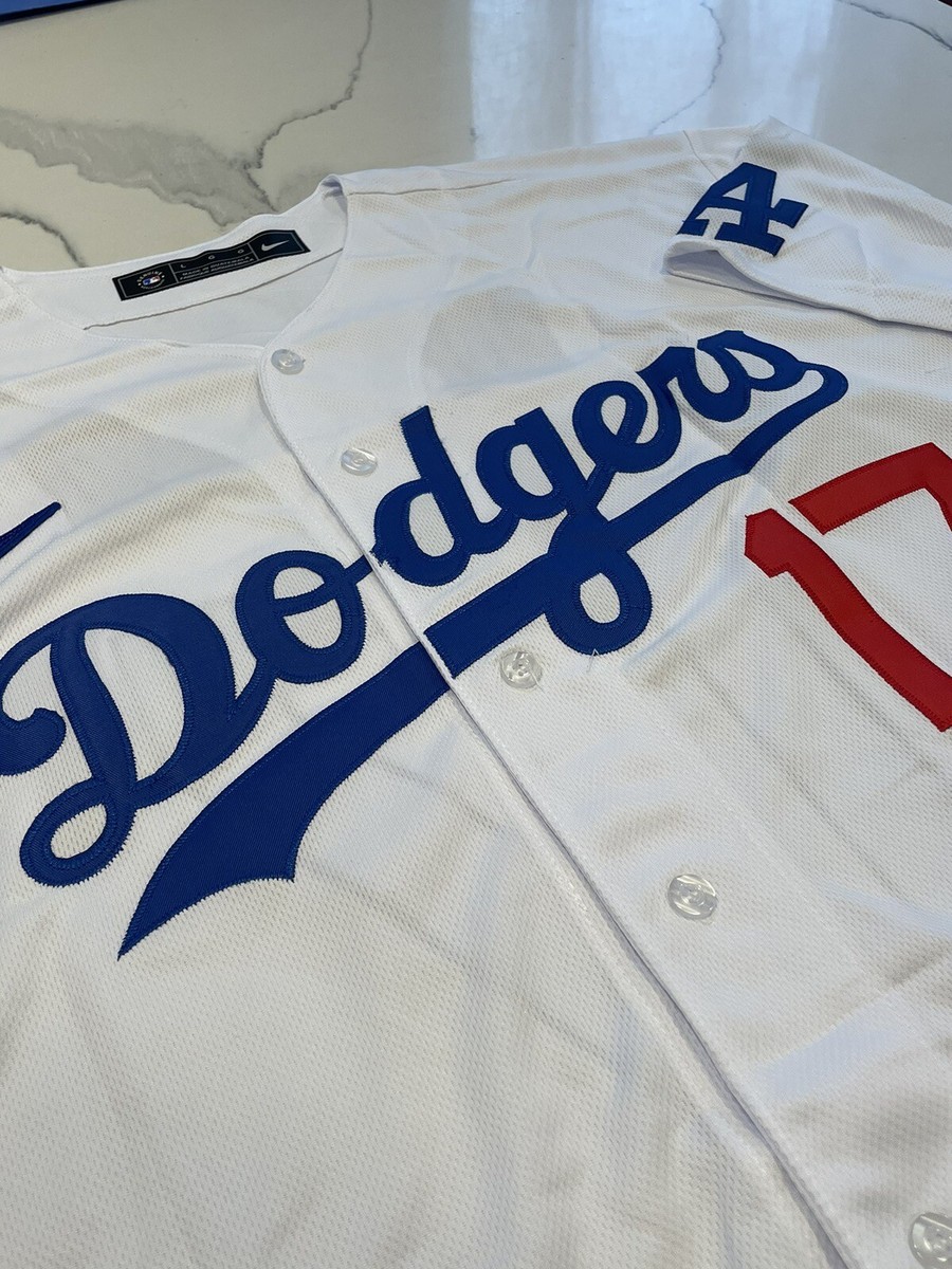 Shohei Ohtani #17 White Home Men's XL Los Angeles Dodgers Limited