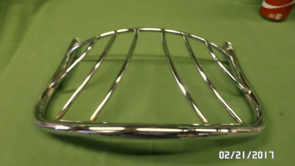 1754D Vtg Chromed Steel Seat Back from antique Beauty Parlor Seat Salvaged Part - Photo 4/4