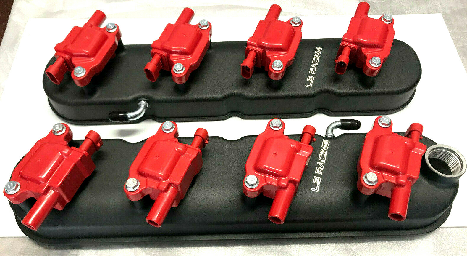 LS RACING Tall Rocker Covers Black + 8 LS R Coils LS1 LS2 LS3 LS7 VT VY VZ VE VF eBay