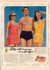 Jantzen Swim Suits 1940 Pin Up Full Page 10.5 x 13.5