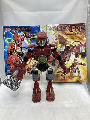 2003 Mega Bloks Transforming Blok Bots Clash #9391 (USED) Comes With Box & Book