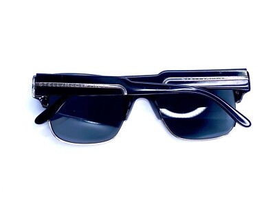 Stella McCartney Black Silver Oversize Sunglasses SM4044 2055/87