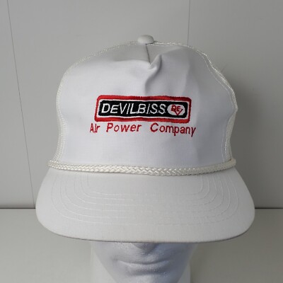 VTG DeVilbiss Air Power Company Embroidered Trucker Hat Snapback Baseball Cap